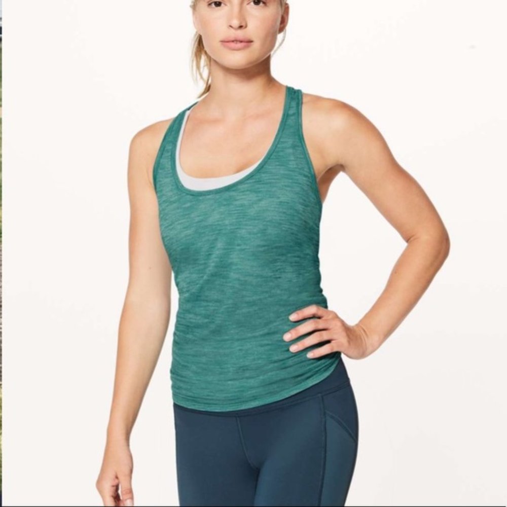 Lululemon Our Sport Tank Heathered teal green